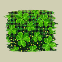 St Patrick's Day Shamrock And Plaid Distressed Background Heavy Core Tee | Teevron