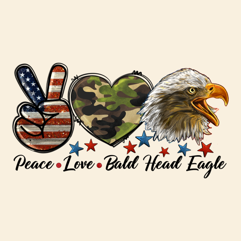Peace Love Bald Head Eagle Vintage Hoodie by LillyAllenDesigns | Teevron