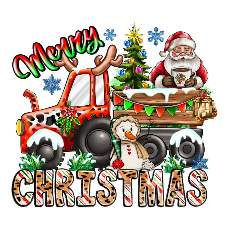Merry Christmas  Tractor Long Sleeve Tee by CowhideDigitalArt | Teevron