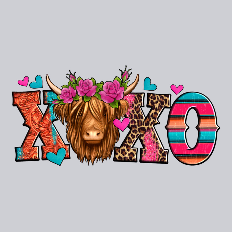 Xoxo Valentine's Day Highland Cow Heavyweight Sweatshirt by Jasminsmagicworld | Teevron