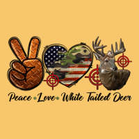 Peace Love White Tailed Deer Vintage Hoodie | Teevron