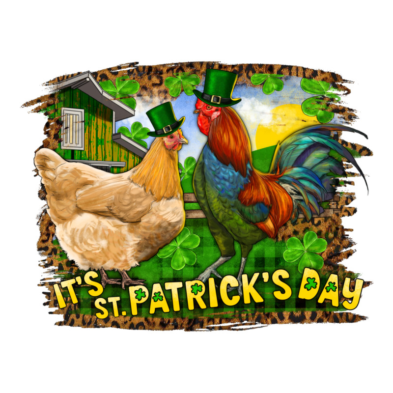 It's St. Patrick's Day Rooster And Chicken Heavyweight Hoodie by RanaPortraitStore | Teevron