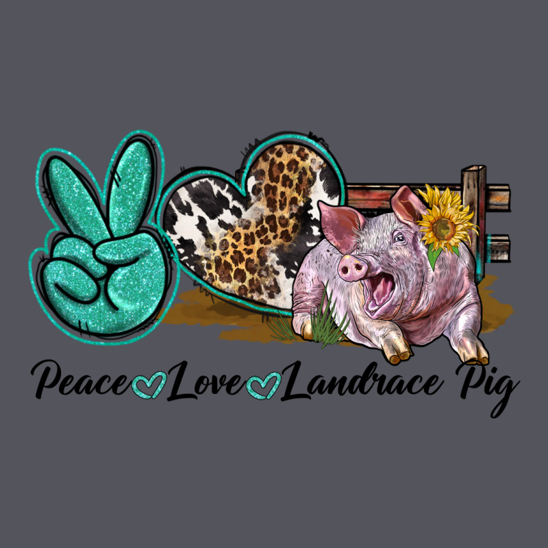 Peace Love Landrace Pig Vintage Hoodie by LillyAllenDesigns | Teevron