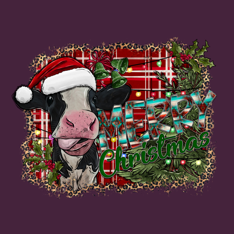 Merry Christmas Cow Long Sleeve Tee by CowhideDigitalArt | Teevron