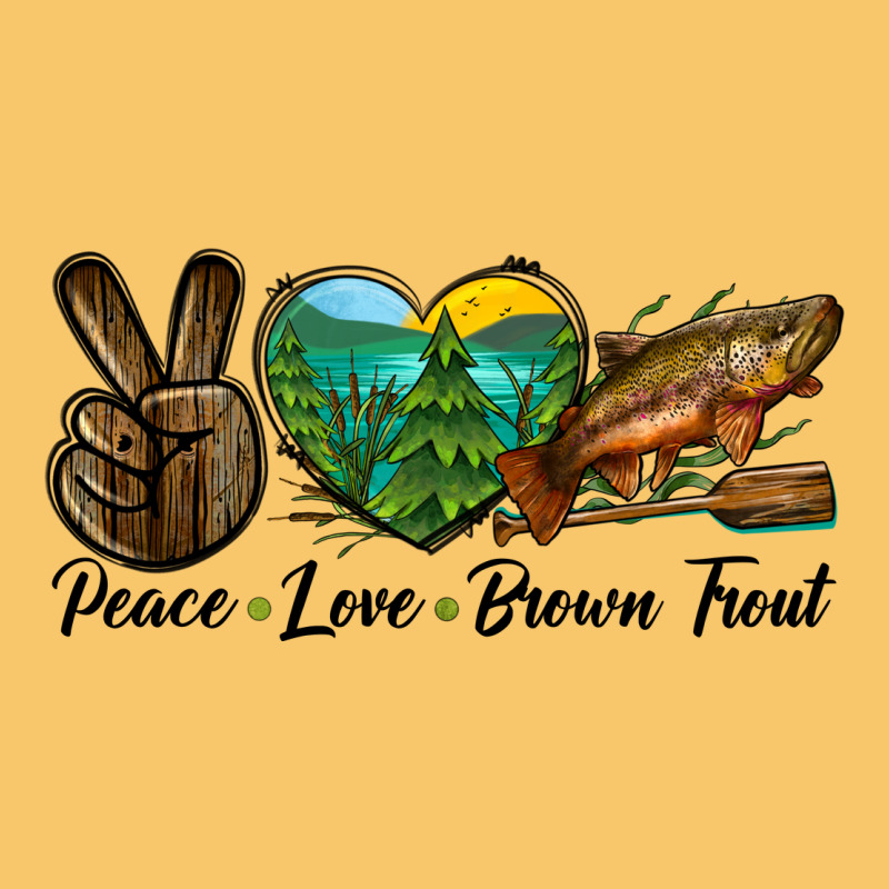 Peace Love Brown Trout Vintage Hoodie by LillyAllenDesigns | Teevron
