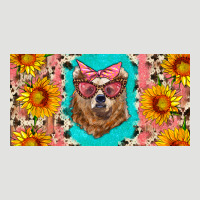 Mama Bear With Sunflowers And Glasses License Plate Classic Tee | Teevron