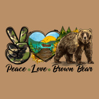 Peace Love Brown Bear Vintage Hoodie | Teevron