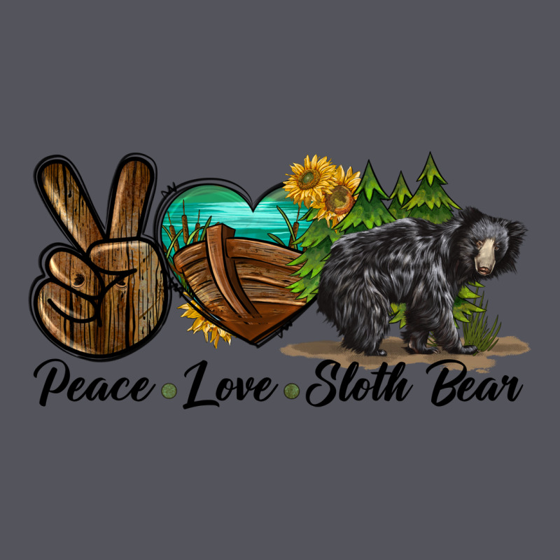 Peace Love Sloth Bear Vintage Hoodie by LillyAllenDesigns | Teevron