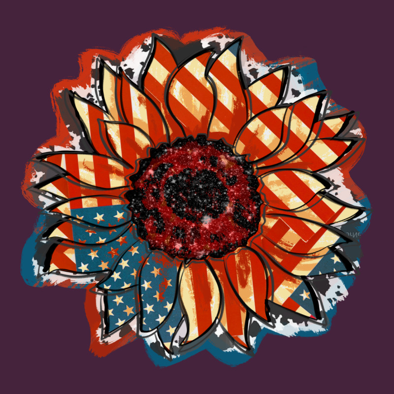 American Flag Sunflower 4th Of July Premium Tee by FaDigitalArtStudio | Teevron