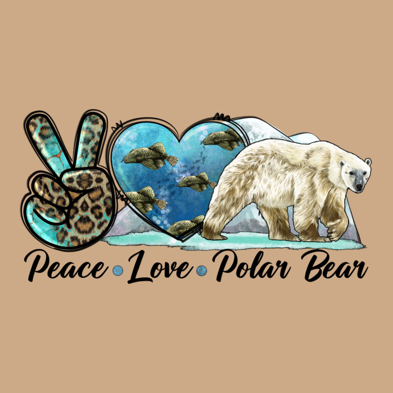 Peace Love Polar Bear Vintage Hoodie by LillyAllenDesigns | Teevron