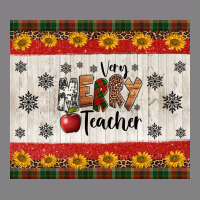 Very Merry Teacher Heavyweight Hoodie | Teevron