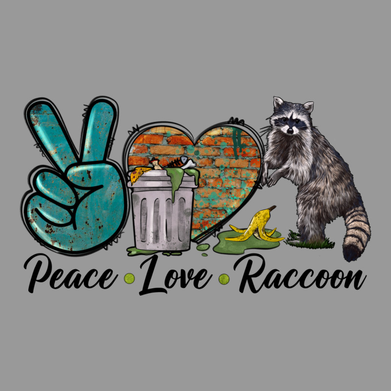 Peace Love Raccoon Vintage Hoodie by LillyAllenDesigns | Teevron