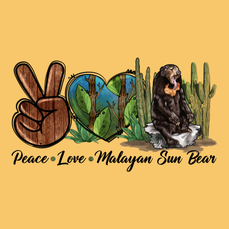 Peace Love Malayan Sun Bear Vintage Hoodie by LillyAllenDesigns | Teevron