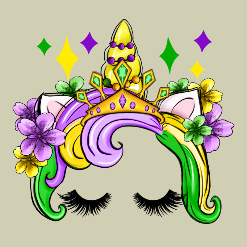 Unicorn Mardi Gras Olivia Heavy Core Tee by OliviaCreatesArt | Teevron