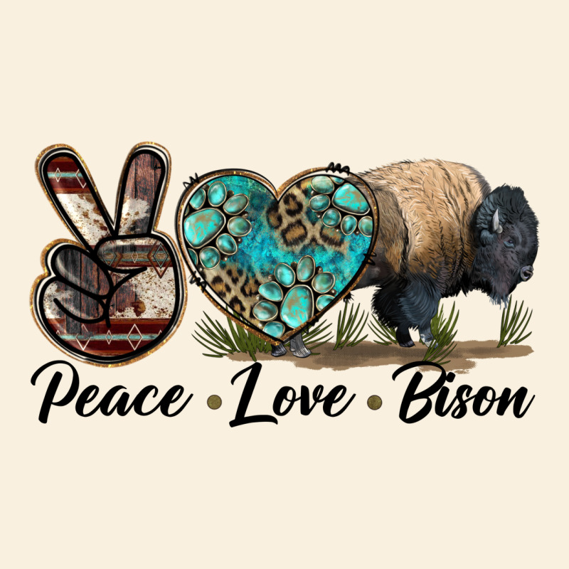 Peace Llve Bison Vintage Hoodie by LillyAllenDesigns | Teevron