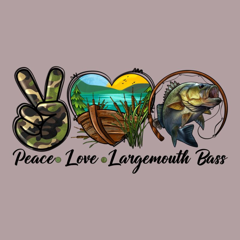 Peace Love Largemouth Bass Vintage Hoodie by LillyAllenDesigns | Teevron