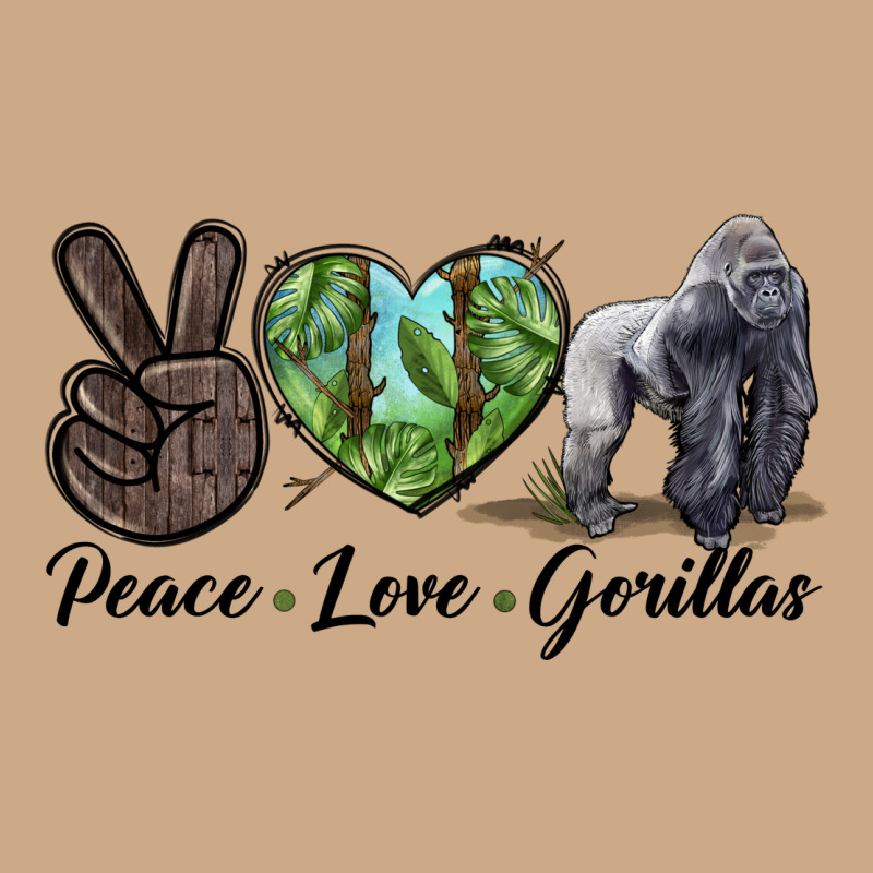 Peace Love Gorillas Vintage Hoodie by LillyAllenDesigns | Teevron