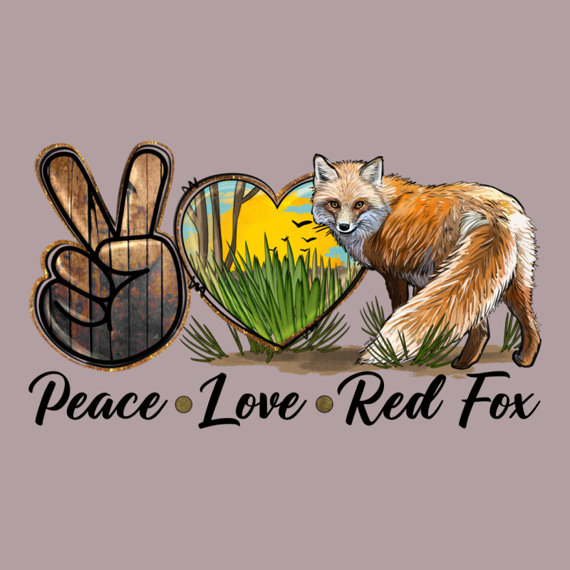 Peace Love Red Fox Vintage Hoodie by LillyAllenDesigns | Teevron
