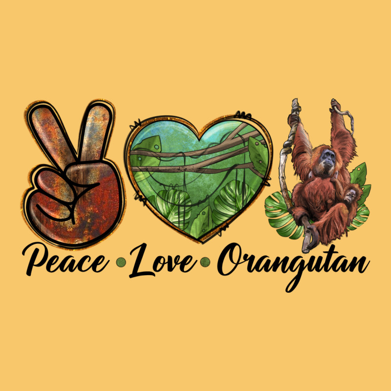 Peace Love Orangutan Vintage Hoodie by LillyAllenDesigns | Teevron