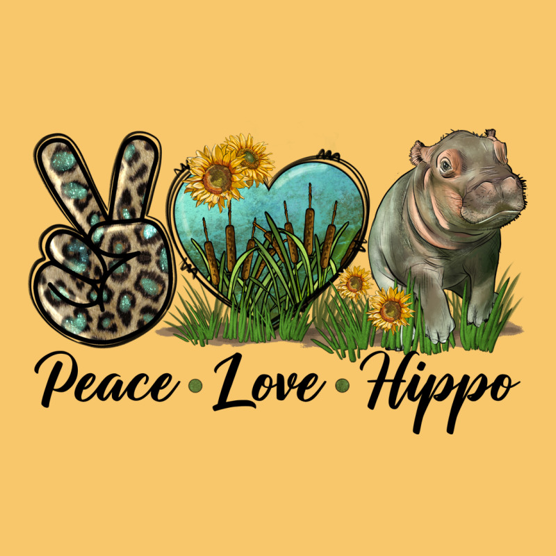 Peace Love Hippo Vintage Hoodie by LillyAllenDesigns | Teevron