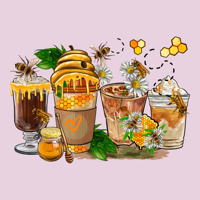 Honey Bee Coffee Cups Ladies Tee by FaDigitalArtStudio | Teevron