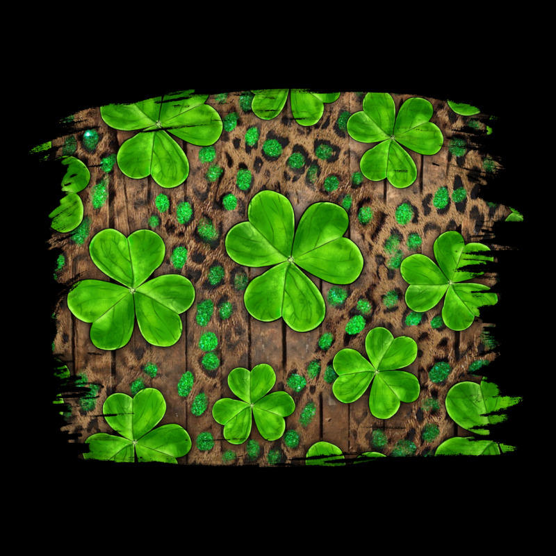 St Patrick's Day Shamrock And Leopard Distressed Premium Sweatshirt by RanaPortraitStore | Teevron