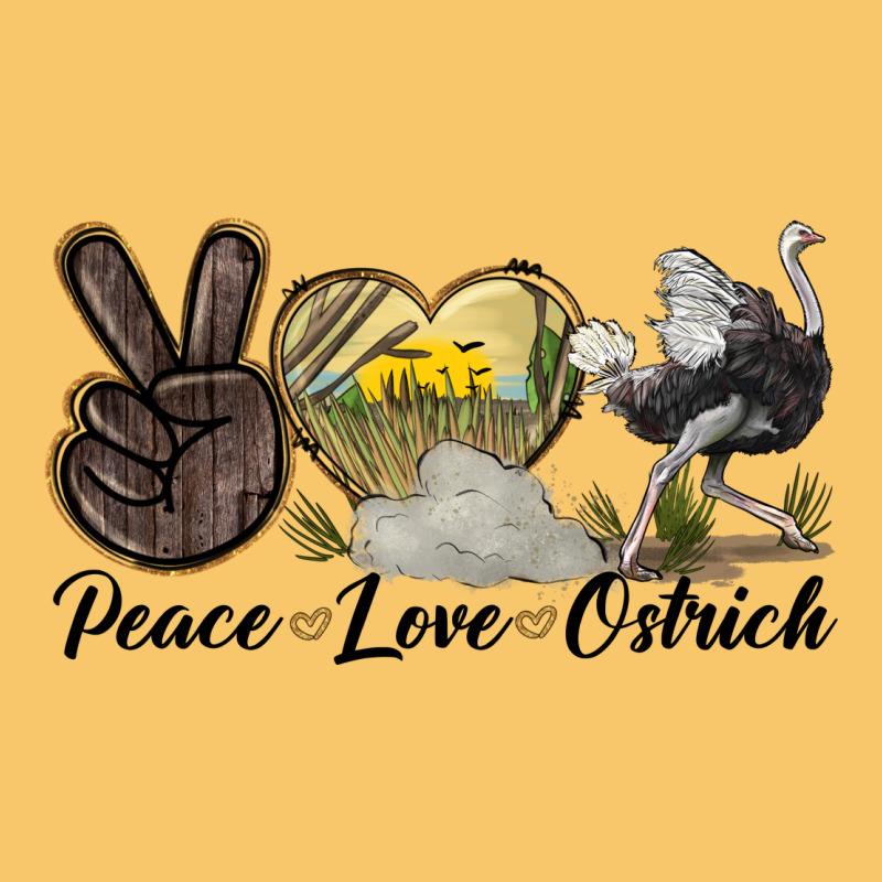 Peace Love Ostrich Vintage Hoodie by LillyAllenDesigns | Teevron
