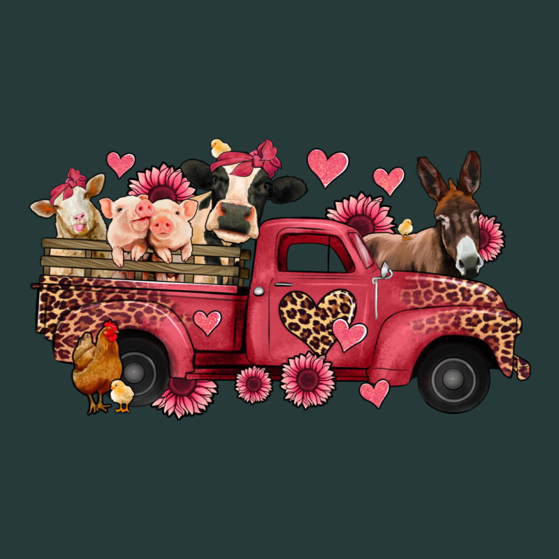 Valentines Day Leopard Farm Animals Truck Premium Sweatshirt by Jasminsmagicworld | Teevron