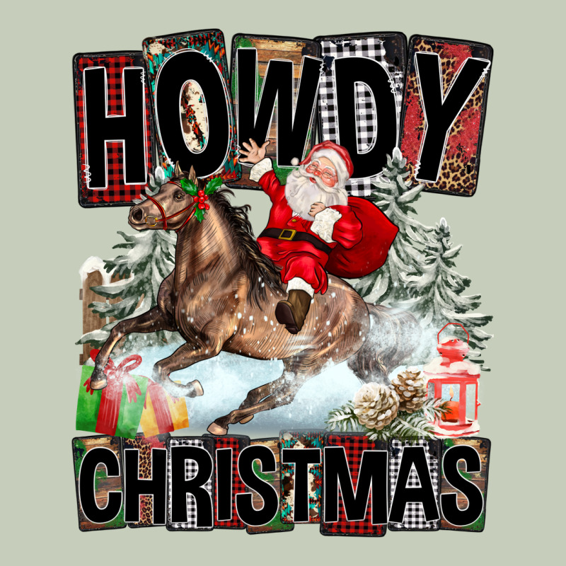 Howdy Christmas Rodeo Santa Ladies Tee by FaDigitalArtStudio | Teevron