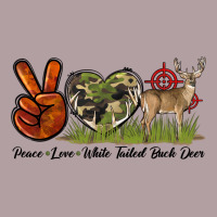 Peace Love White Tailed Buck Deer Vintage Hoodie | Teevron