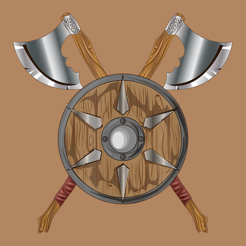 Renaissance Fair Faire Festival Medieval Theme Axe Shield Long Sleeve Tee by DesignPulse | Teevron