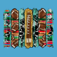 Football Serape Cowhide Turquoise Glitter  Brushstrokes Premium Hoodie | Teevron