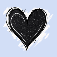 Black Glitter Heart Urban Hoodie | Teevron