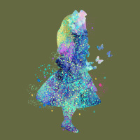Watercolor Splatter Alice In Wonderland T Shirt Design Long Sleeve Tee | Teevron