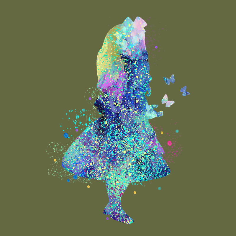 Watercolor Splatter Alice In Wonderland T Shirt Design Long Sleeve Tee by PixelWave | Teevron