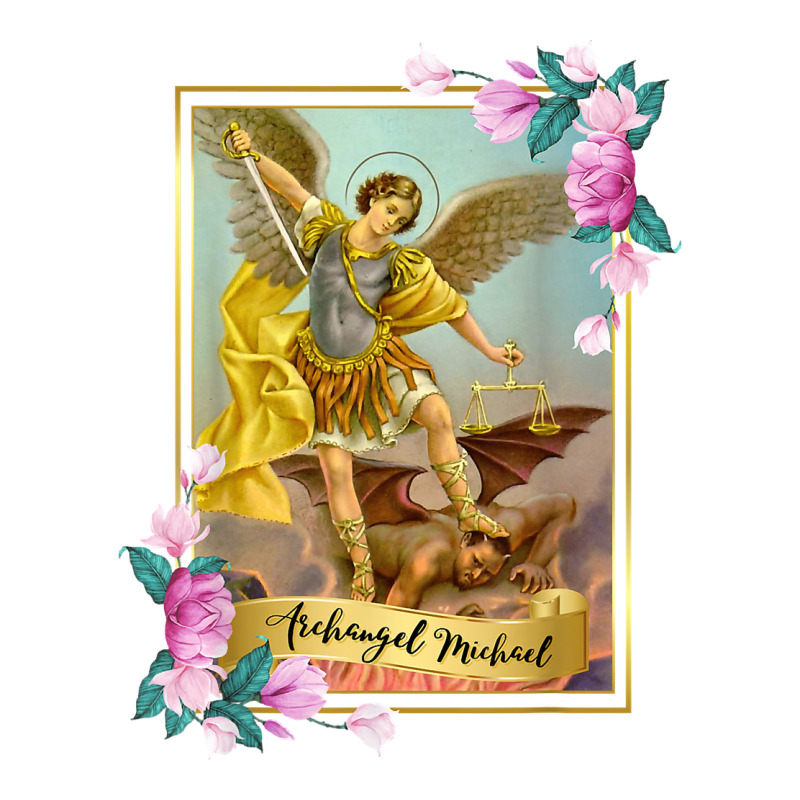 St Michael The Archangel - Protector Catholic Church Angel Long Sleeve Tee by PixelWave | Teevron