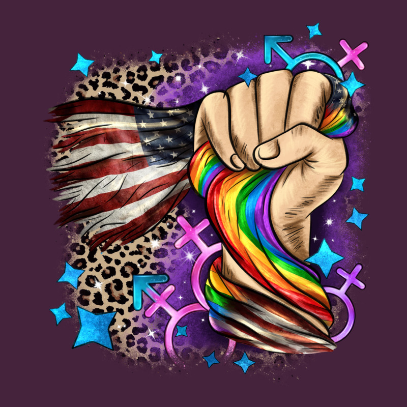 Lgbtq+ And American Flag Premium Tee by FaDigitalArtStudio | Teevron