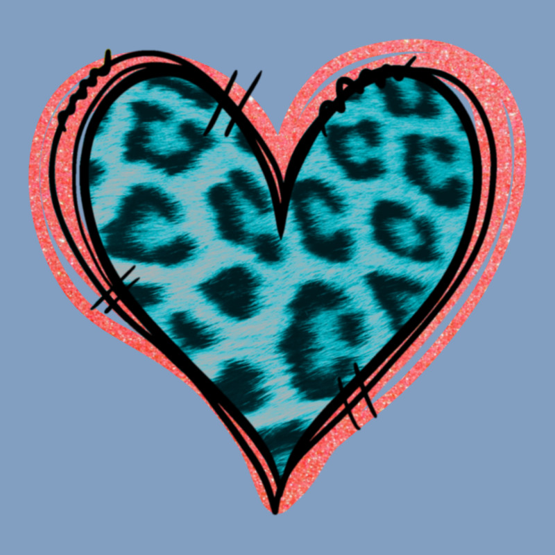Blue Leopard Heart Urban Hoodie by Jasminsmagicworld | Teevron