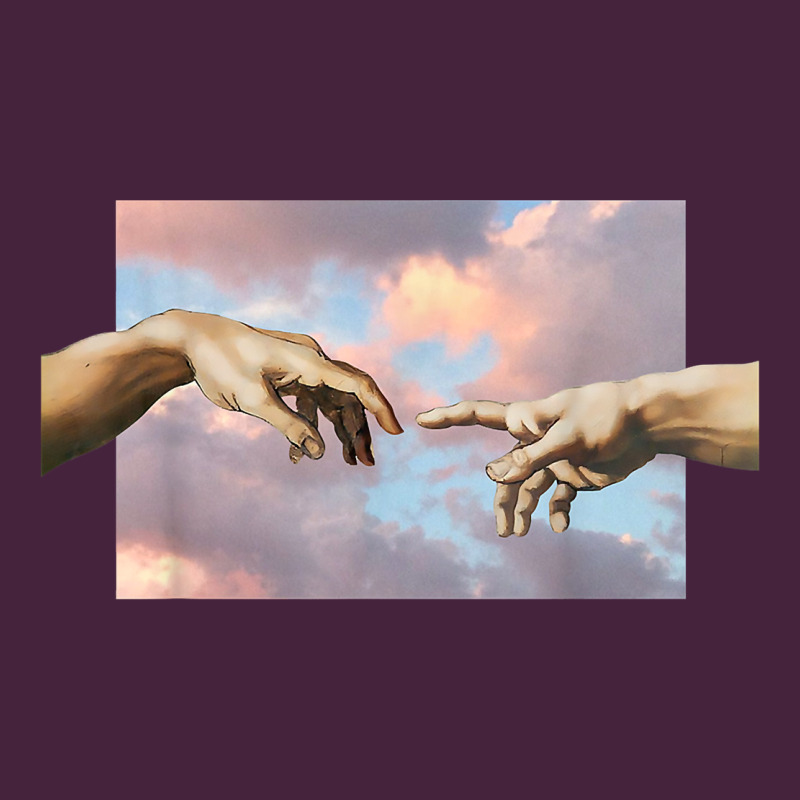 Creation Of Adam Hands Aesthetic T Shirt Long Sleeve Tee by InspiraDesign | Teevron