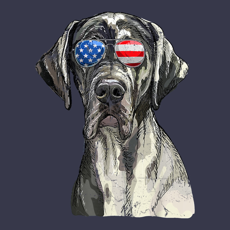 Great Dane Sunglasses American Usa Flag 4th Of July Fourth T Shirt Long Sleeve Tee by InspiraDesign | Teevron