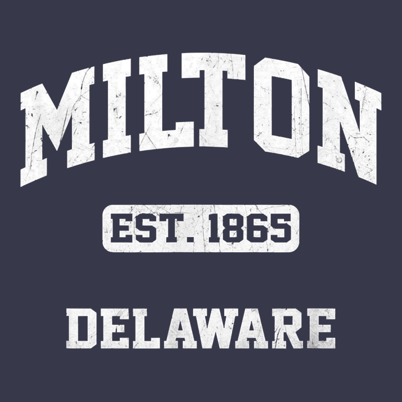 Milton Delaware De Vintage State Athletic Style T Shirt Long Sleeve Tee by InspiraDesign | Teevron