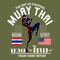 Thailand American Flag Muay Thai Boxing Train Hard Repeat T Shirt Long Sleeve Tee | Teevron