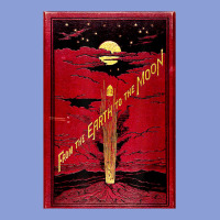 From The Earth To The Moon Jules Verne Book Cover Design Long Sleeve Tee | Teevron