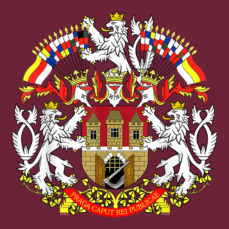 Praha Prague Czech Republic Coat Of Arms Ex Czechoslovakia T Shirt Long Sleeve Tee by ArtChic | Teevron
