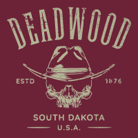 Deadwood South Dakota Usa Distressed Skull Design Souvenir Premium T S Long Sleeve Tee | Teevron