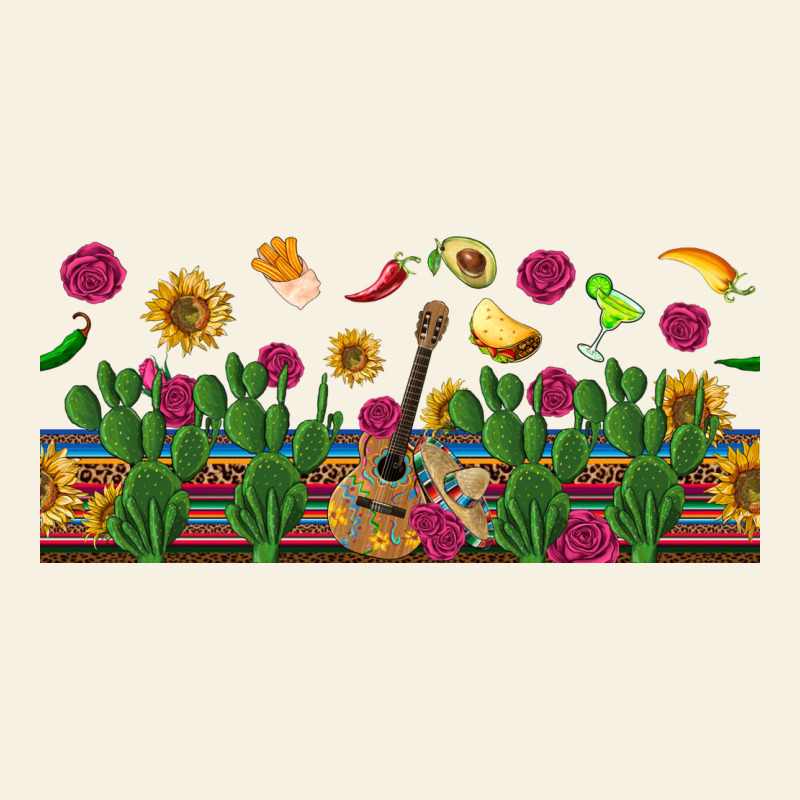 Mexican Sombrero Guitar Rose Cactus Libbey  Cup Vintage Tee by BundleAndBundleShop | Teevron
