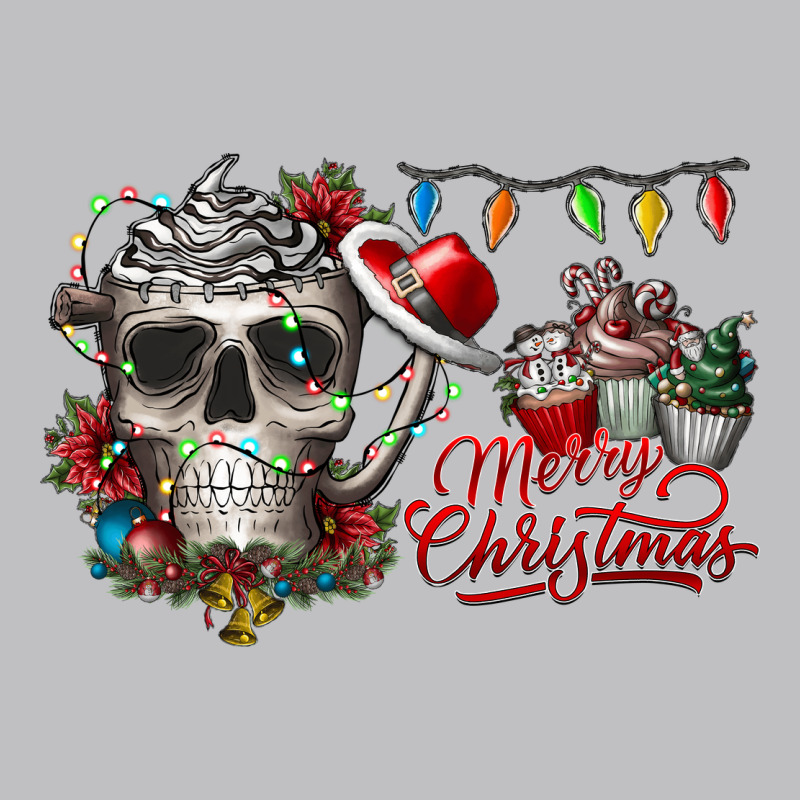Merry Christmas  Skull Long Sleeve Tee by CowhideDigitalArt | Teevron