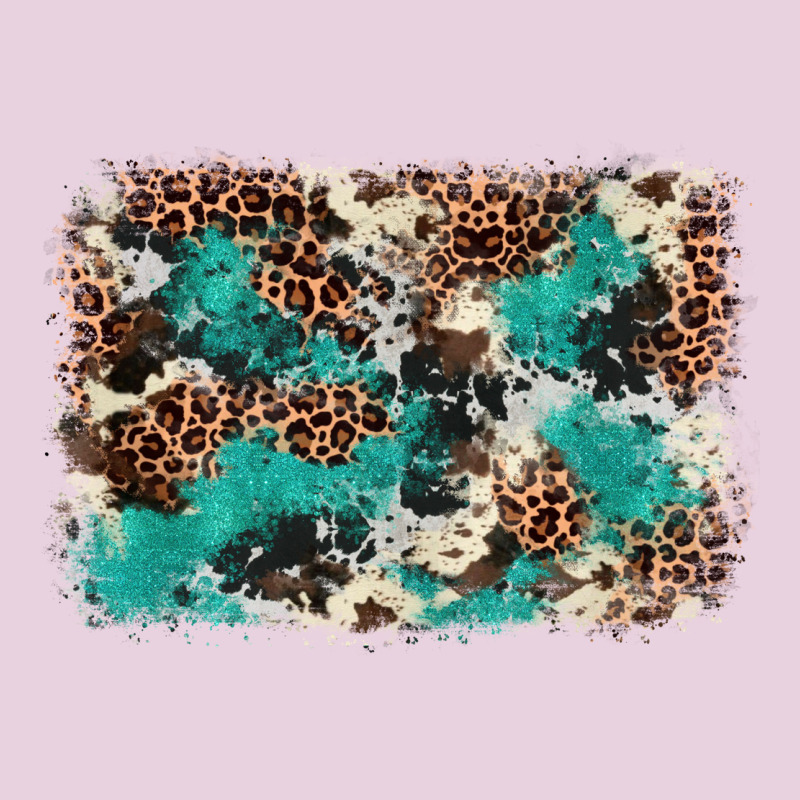 Cowhide Turquoise Glitter Ladies Tee by FaDigitalArtStudio | Teevron
