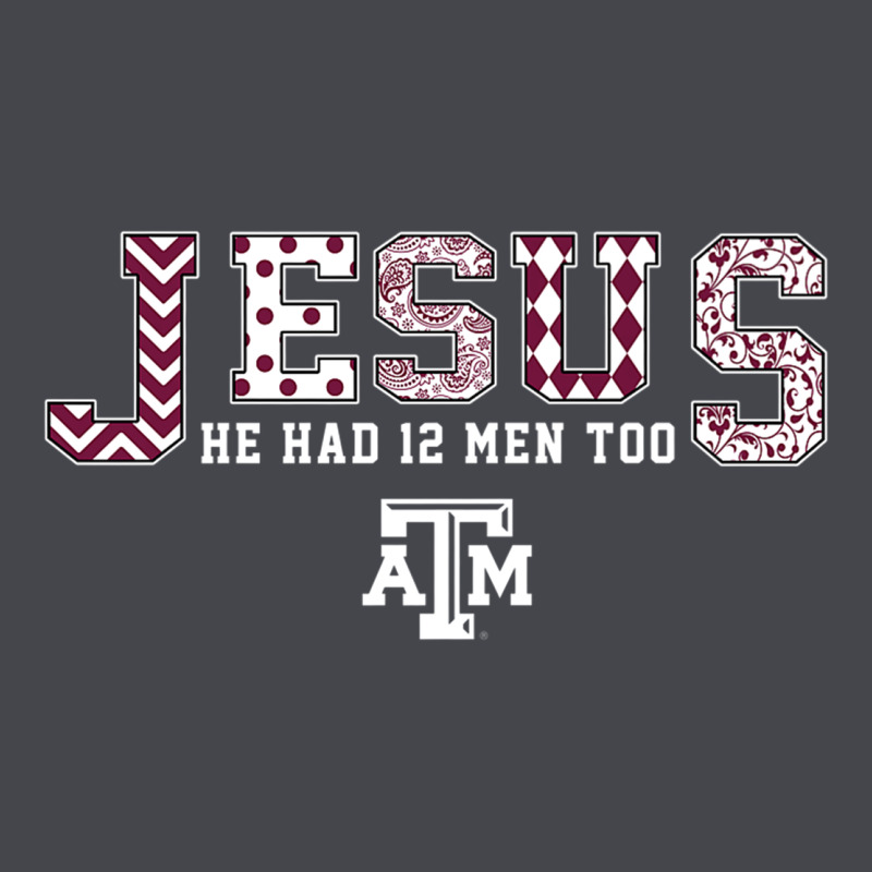 Texas A&m Aggies Jesus - Had 12 Men - Patterned Long Sleeve Tee by PixelFlow | Teevron