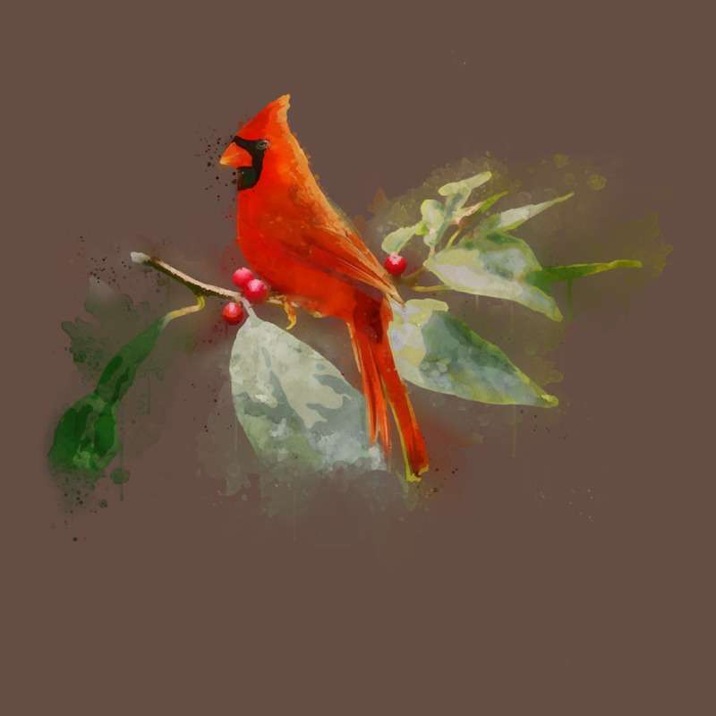 Wild Red Cardinal Bird Long Sleeve Long Sleeve Tee by PixelFlow | Teevron